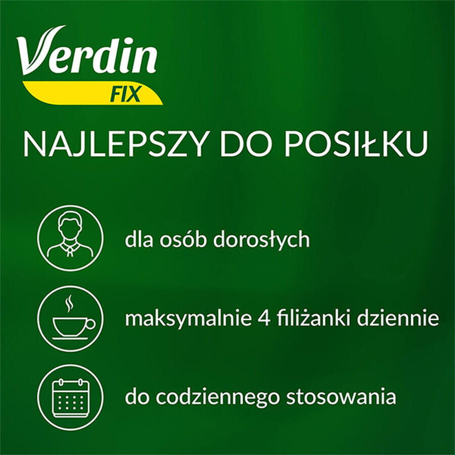 Verdin Fix cu ceai verde, 20 pliculețe