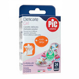 Pic Solution Delicate Kids Girl, plasturi de pansament, antibacterieni, mediu, 19 mm x 72 mm, 24 bucăți