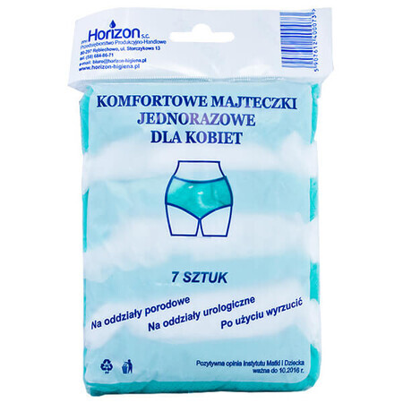 Horizon, chiloți postpartum, de unică folosință, mărimea 40, 7 bucăți