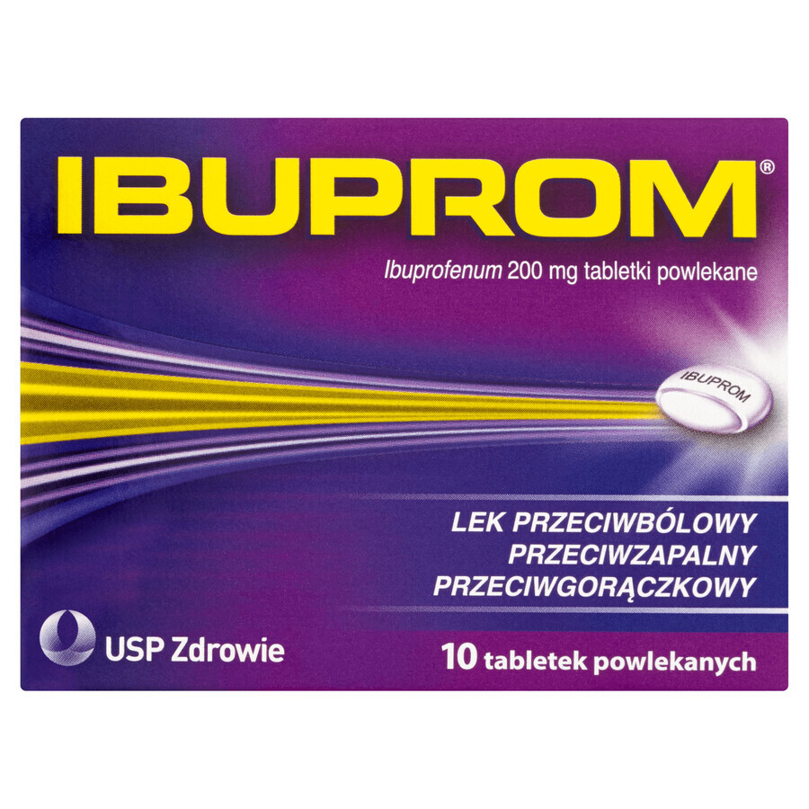 Ibuprom 200 mg, 10 comprimate filmate