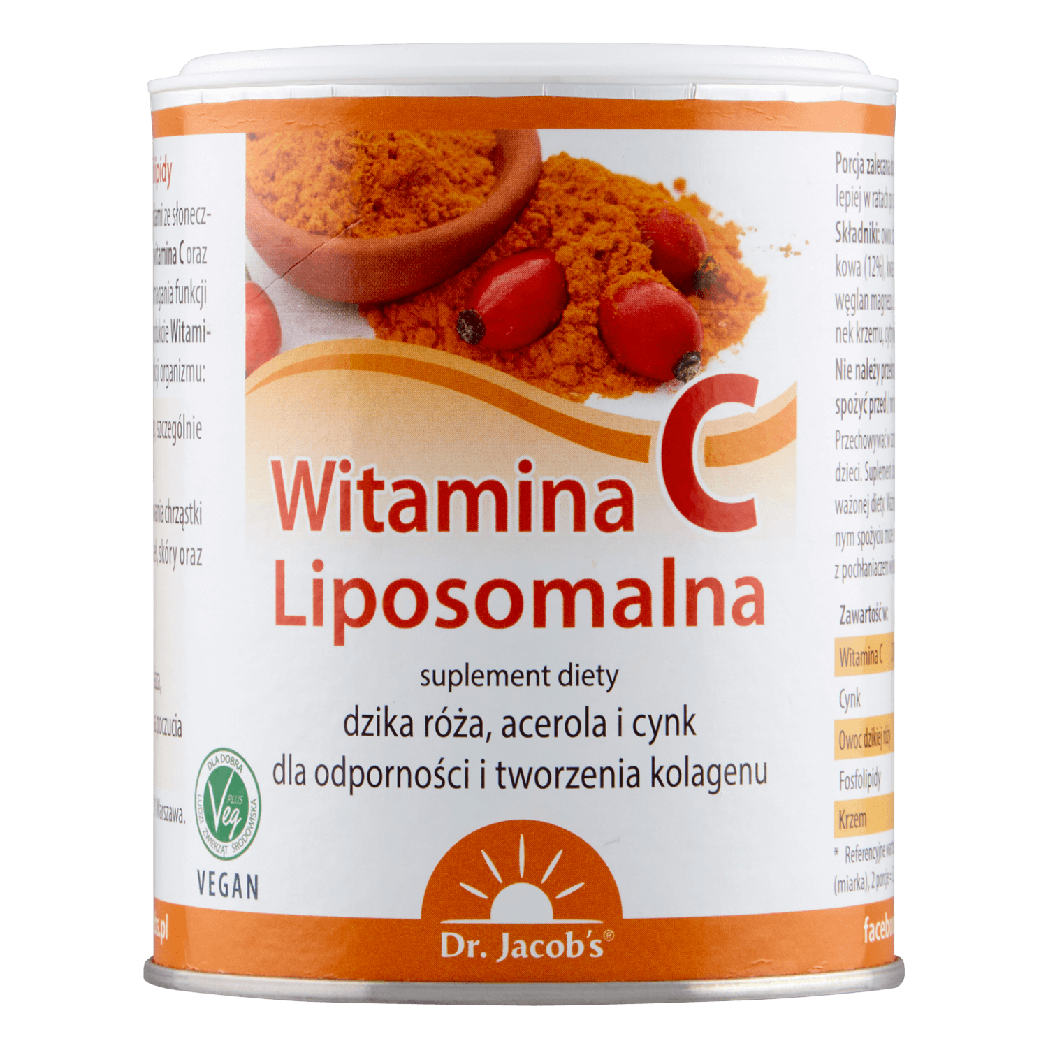 Dr. Jacob's Vitamina C lipozomală, pulbere, 150 g