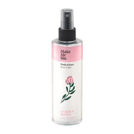 Make Me Bio Garden Roses, eau de rose, flacon en plastique avec vaporisateur, 200 ml