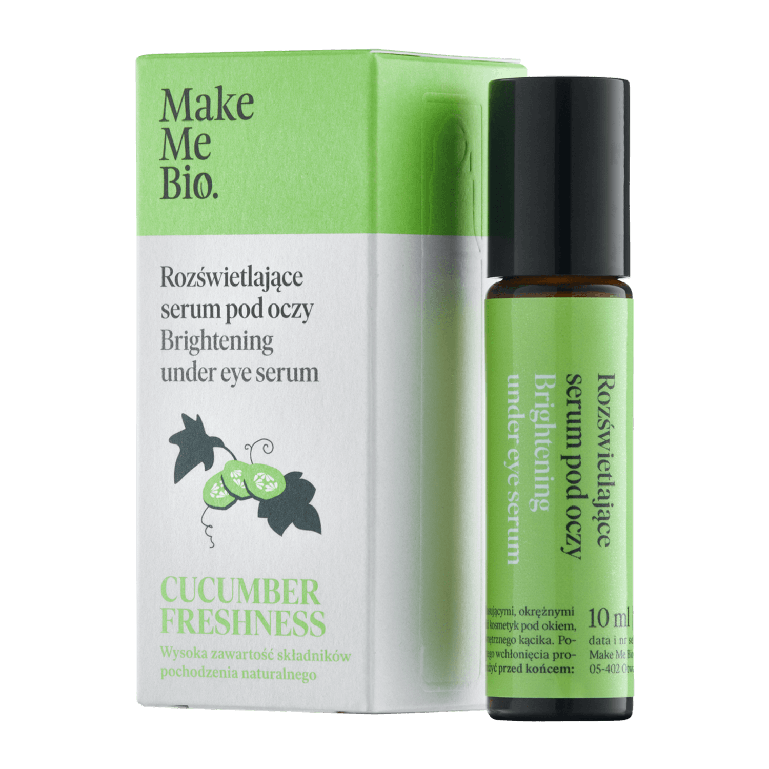 Make Me Bio Cucumber Freshness, ser iluminator pentru ochi, rolă, 10 ml