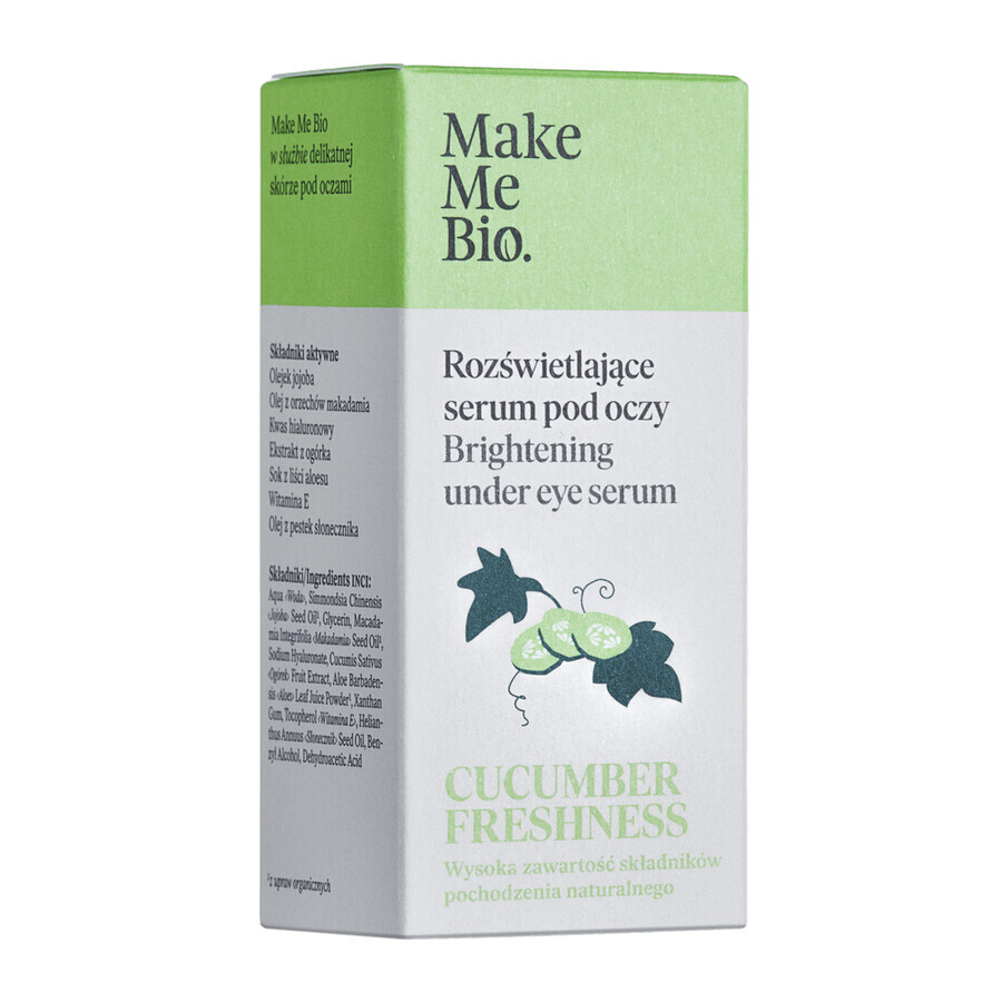 Make Me Bio Gurke Freshness, aufhellendes Augenserum, Roller, 10 ml