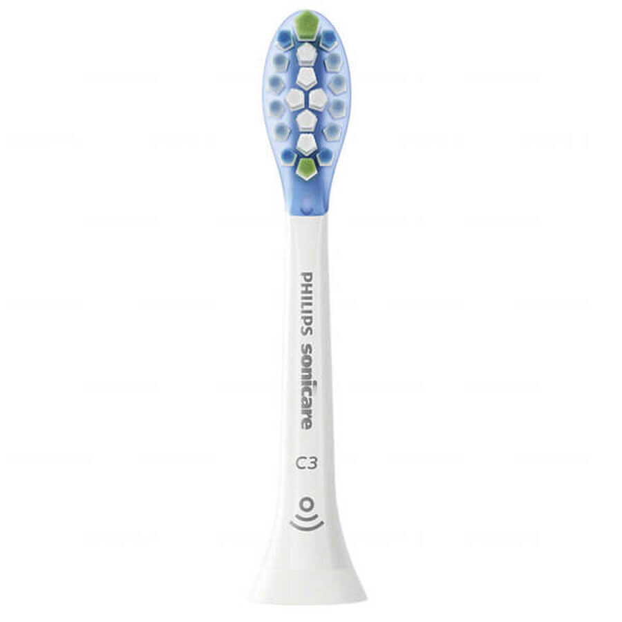 Philips, punte di ricambio per lo spazzolino sonico Sonicare C3 Premium Plaque Defence, HX9044/17, bianco, 4 pezzi