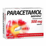 Paracetamolo Biofarm 500 mg, 20 compresse