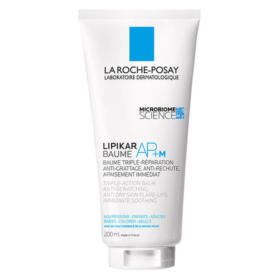 La Roche-Posay Lipikar Baume AP+M, lozione per il corpo, pelle secca e atopica, dalla nascita, 200 ml 