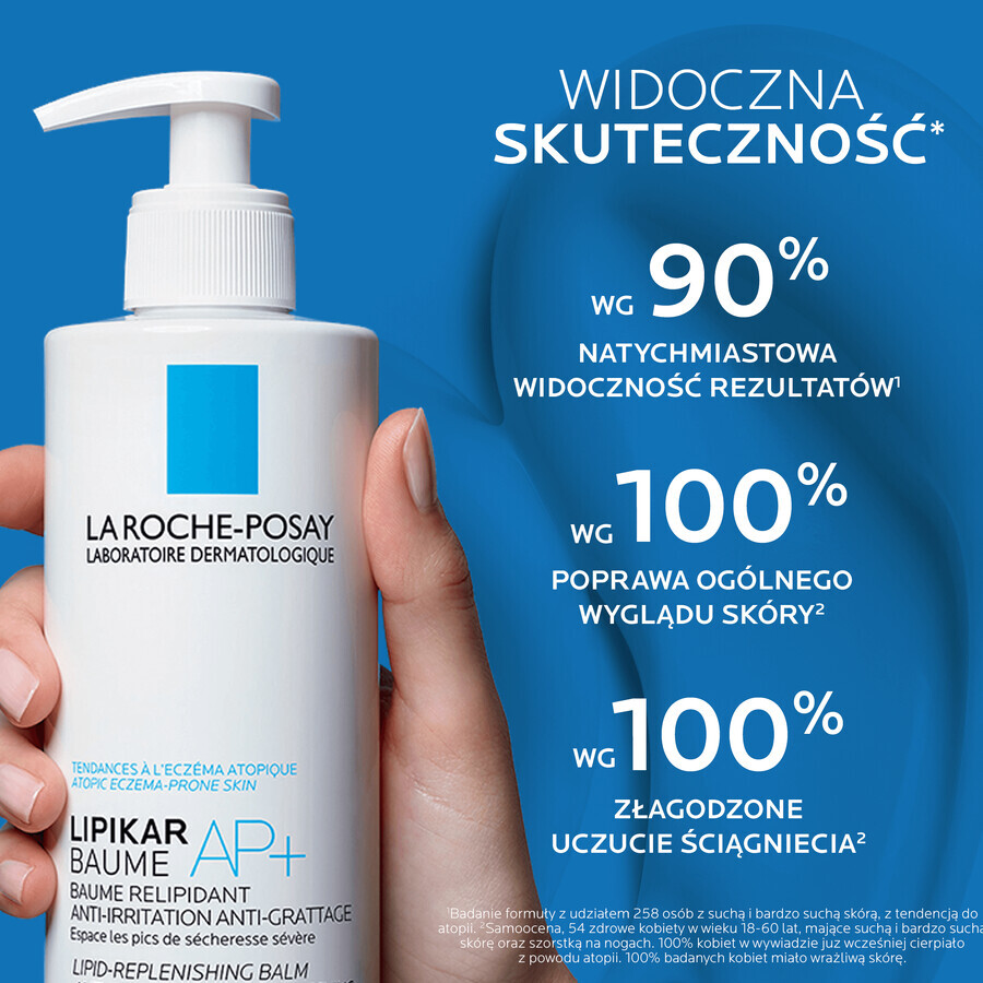 La Roche-Posay Lipikar Baume AP+M, lozione per il corpo, pelle secca e atopica, dalla nascita, 200 ml 