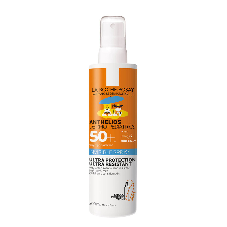 La Roche-Posay Anthelios Dermo-Pediatrics, unsichtbares Schutzspray für Kinder, SPF 50+, 200 ml