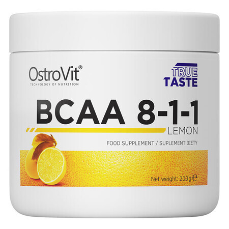 OstroVit BCAA 8-1-1, citroensmaak, 200 g