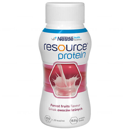 Resource Protein, supliment nutritiv, aromă de fructe de pădure, 4 x 200 ml