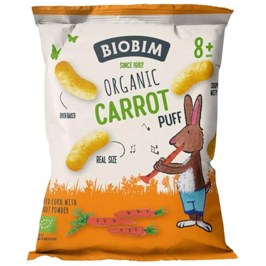 Biobim Corn Crisps cu morcovi Bio, după 8 luni, 20 g