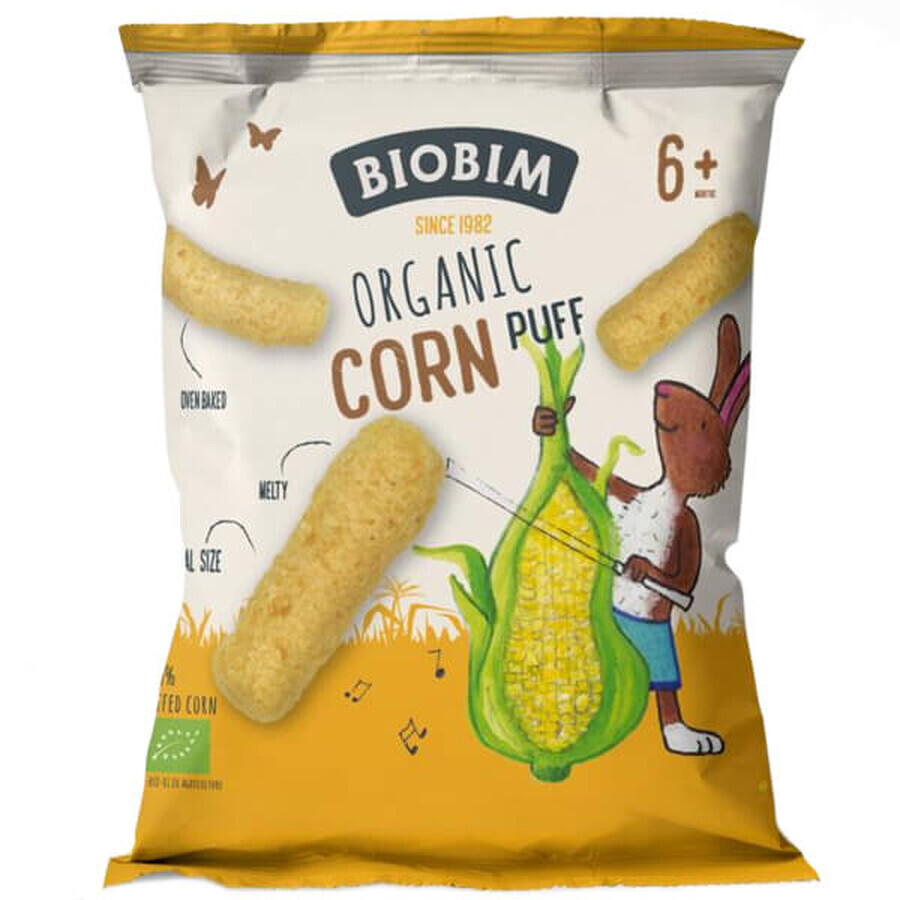 Biobim Natural Corn Crisps Bio, după 6 luni, 15 g