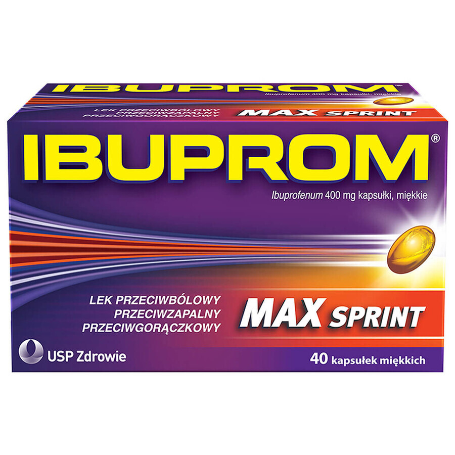 Ibuprom Max Sprint 400 mg, 40 capsules molles