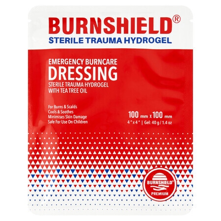 Burnshield, apósito de hidrogel para quemaduras, 10 x 10 cm, 1 pieza