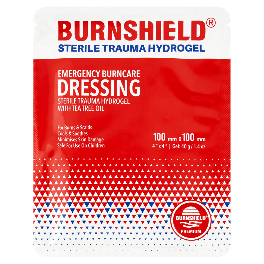 Burnshield, apósito de hidrogel para quemaduras, 10 x 10 cm, 1 pieza