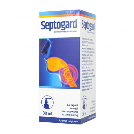 Septogard 1,5 mg/ml, spray oral, 30 ml