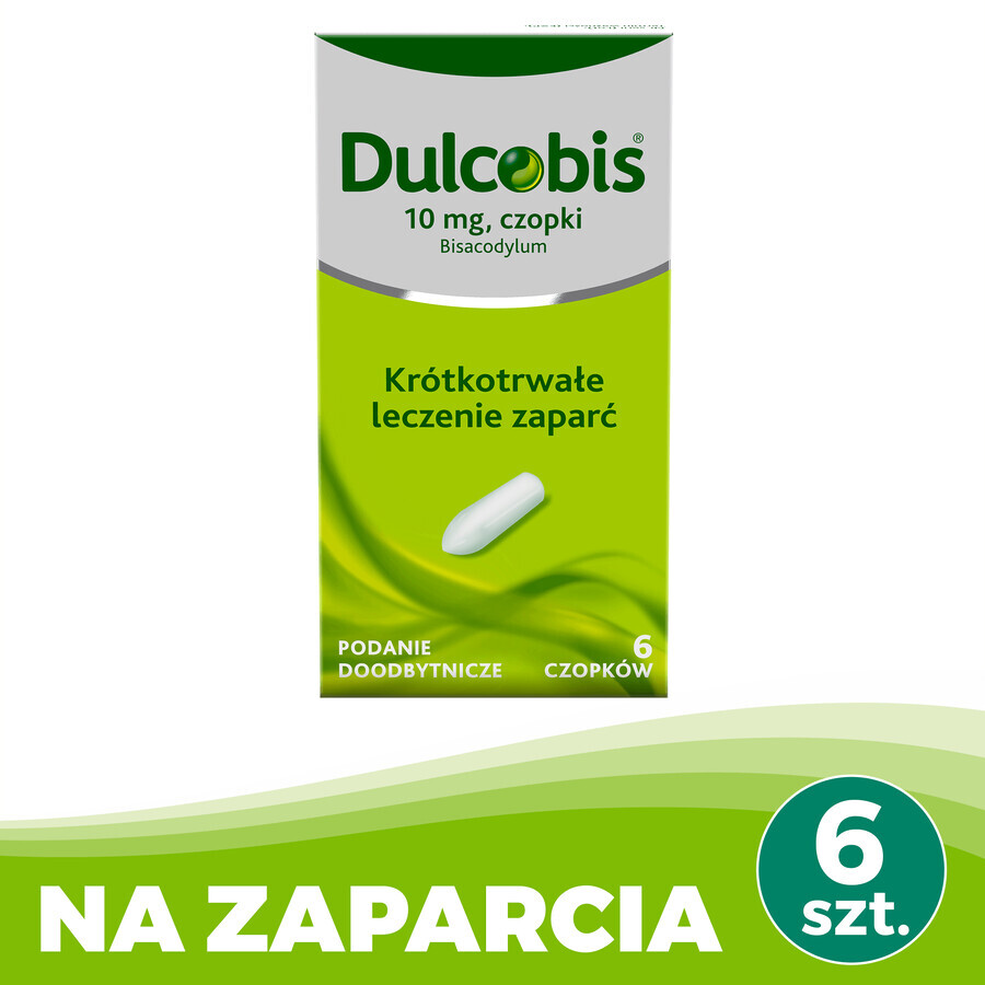 Dulcobis 10 mg, suppositoires, 6 pièces