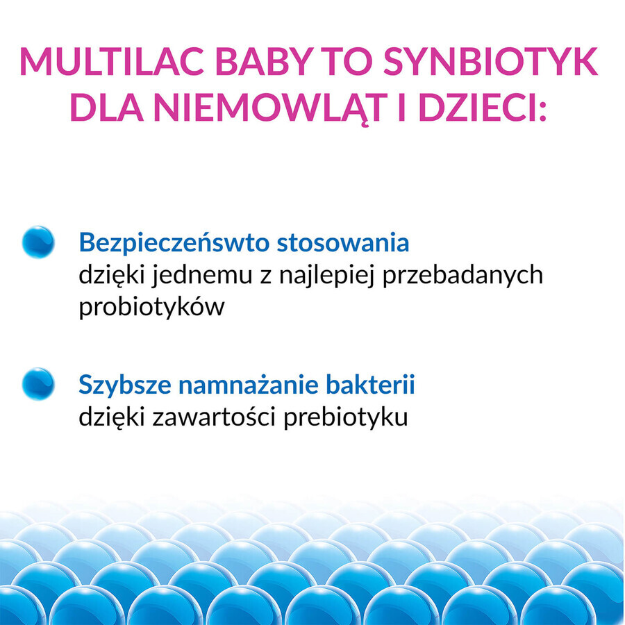 Multilac Baby Synbiotic, picături pentru copii de la 2 luni, 2 x 5 ml