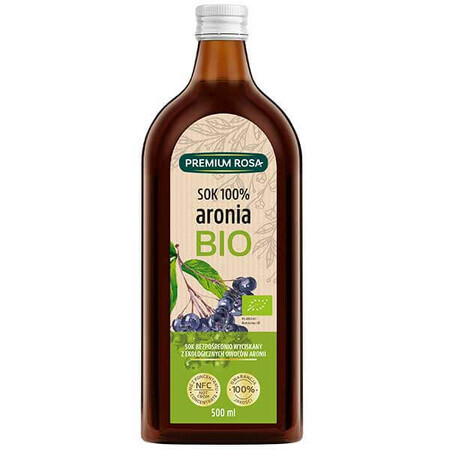 Premium Rosa Aronia, 100% suc de fructe organic, 500 ml