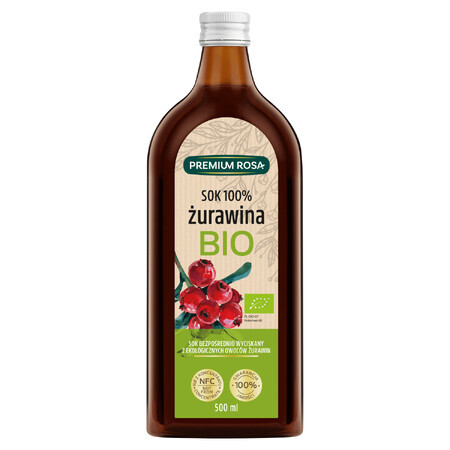 Premium Rosa Cranberry, 100% suc de fructe organic, 500 ml