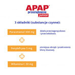 Apap Przeziębienie Junior 300 mg + 20 mg + 5 mg, poudre pour solution orale, 6 sachets