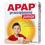 Apap Przeziębienie Junior 300 mg + 20 mg + 5 mg, poudre pour solution orale, 6 sachets