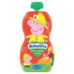 BoboVita Peppa Pig Mousse în tub, caise cu mere și pere, după 6 luni, 100 g