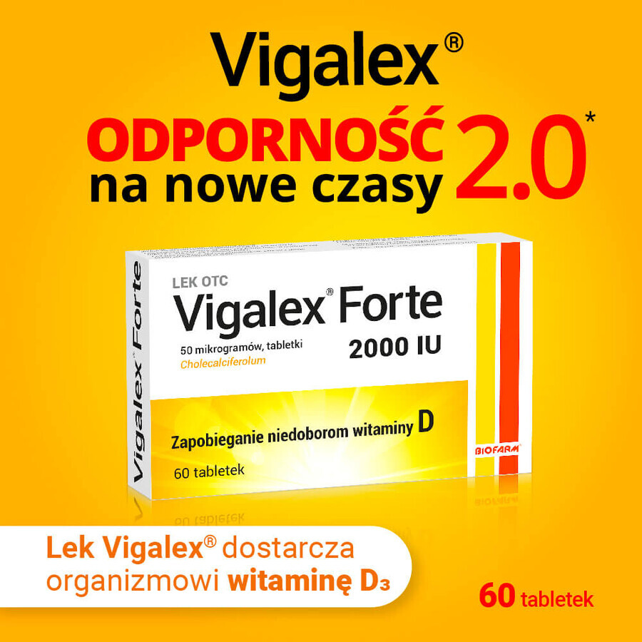 Vigalex Forte 2000 IU, 60 comprimés