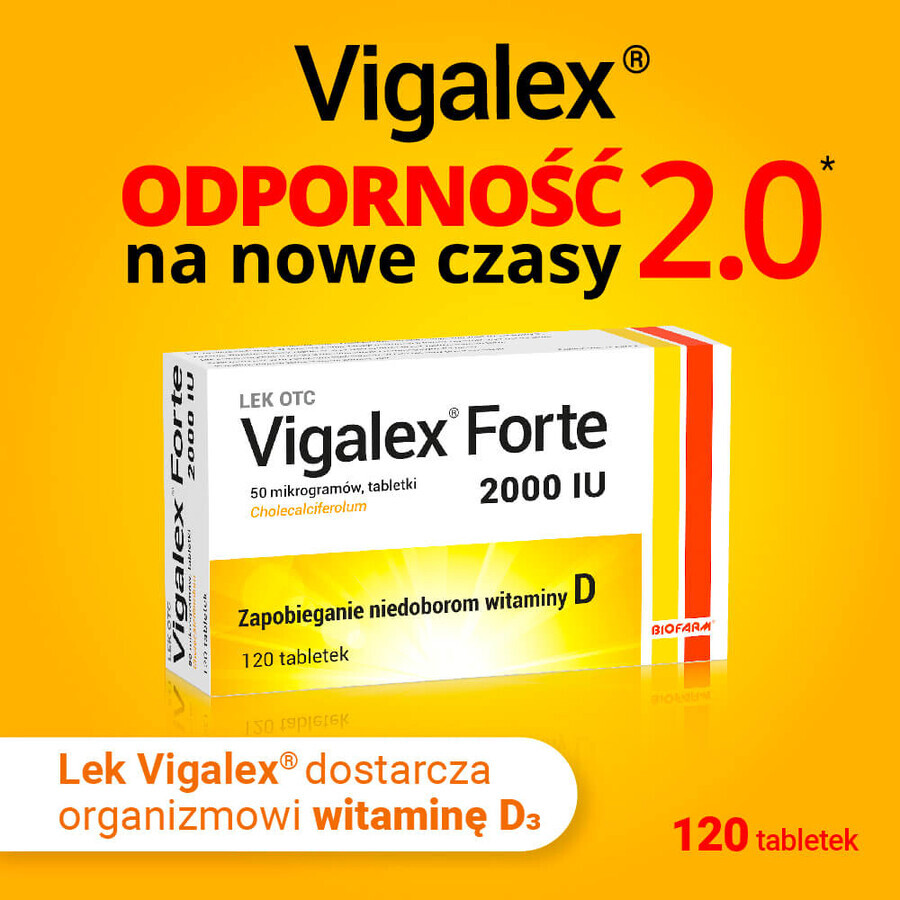 Vigalex Forte 2000 IU, 120 comprimés