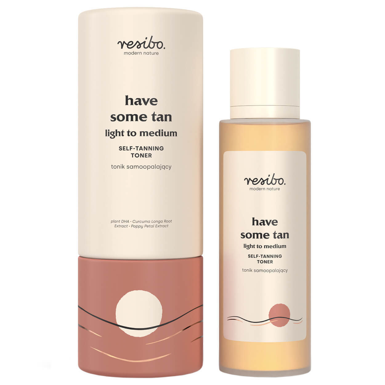 Resibo Have Some Tan, tonic autobronzant natural, nuanță deschisă până la medie, 100 ml