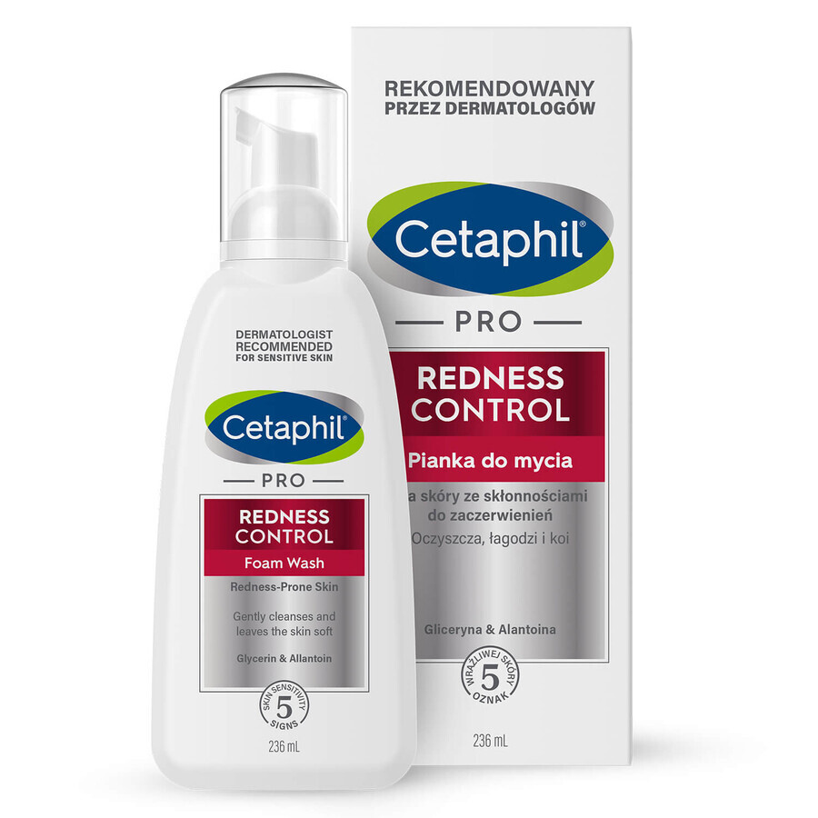 Cetaphil Pro Redness Control, Reinigungsschaum für das Gesicht, empfindliche Haut, 236 ml