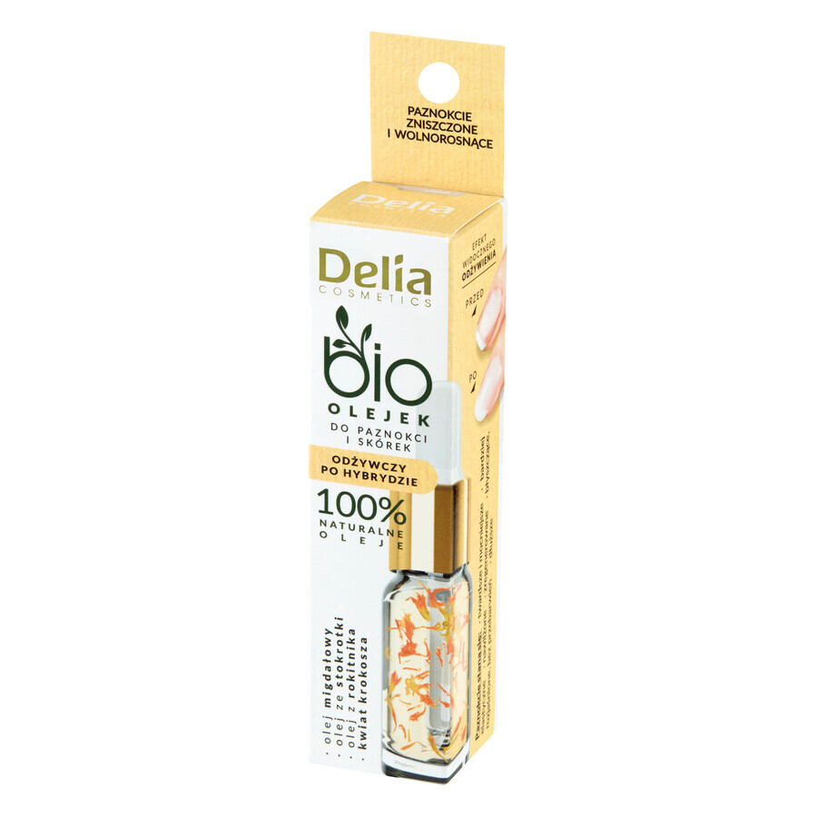 Delia, ulei bio pentru unghii și cuticule, hrănitor după hibrid, 10 ml