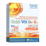 Olimp Gold-Vit D3 + K2, vitamina D 2000 UI + vitamina K 50 µg, 60 capsule