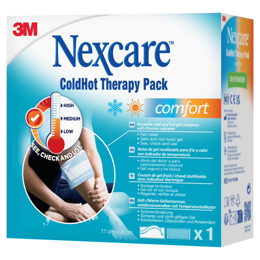 Nexcare ColdHot Comfort, pachet de gel, 11 cm x 26 cm, 1 buc