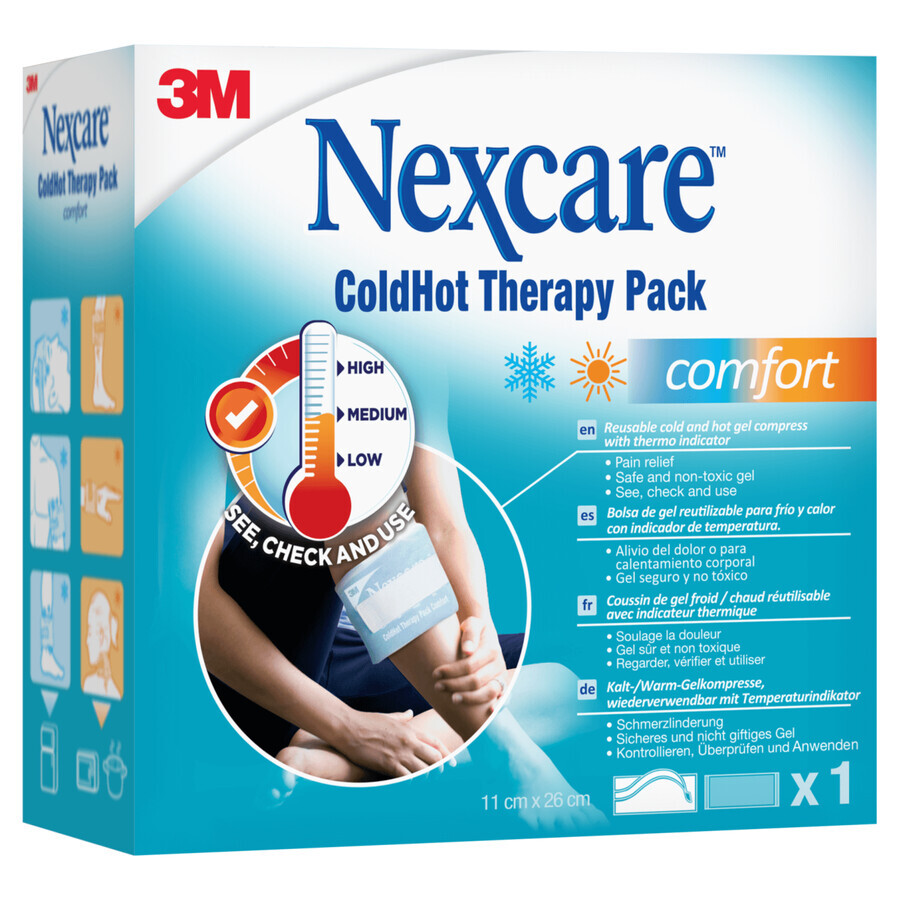 Nexcare ColdHot Comfort, pachet de gel, 11 cm x 26 cm, 1 buc