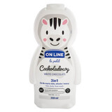 On Line Le Petit, gel lavante per corpo, capelli e viso 3 in 1 per bambini, cioccolato, 350 ml 