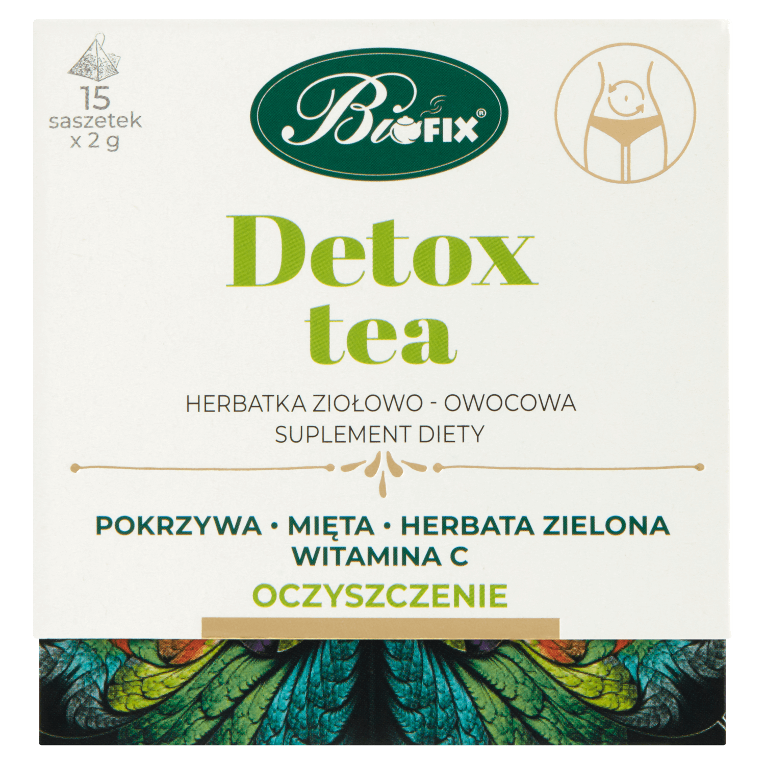 Bi Fix, Ceai de detoxifiere, ceai de plante și fructe, 15 pliculețe