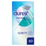 Durex Invisible Close Fit, prezervative asortate, 10 bucăți