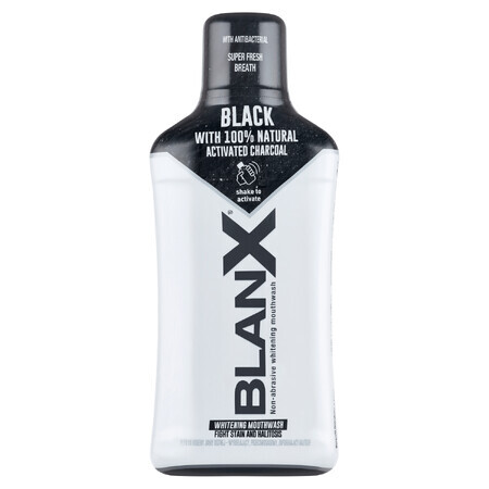 BlanX Black, apă de gură de albire cu cărbune activ, 500 ml