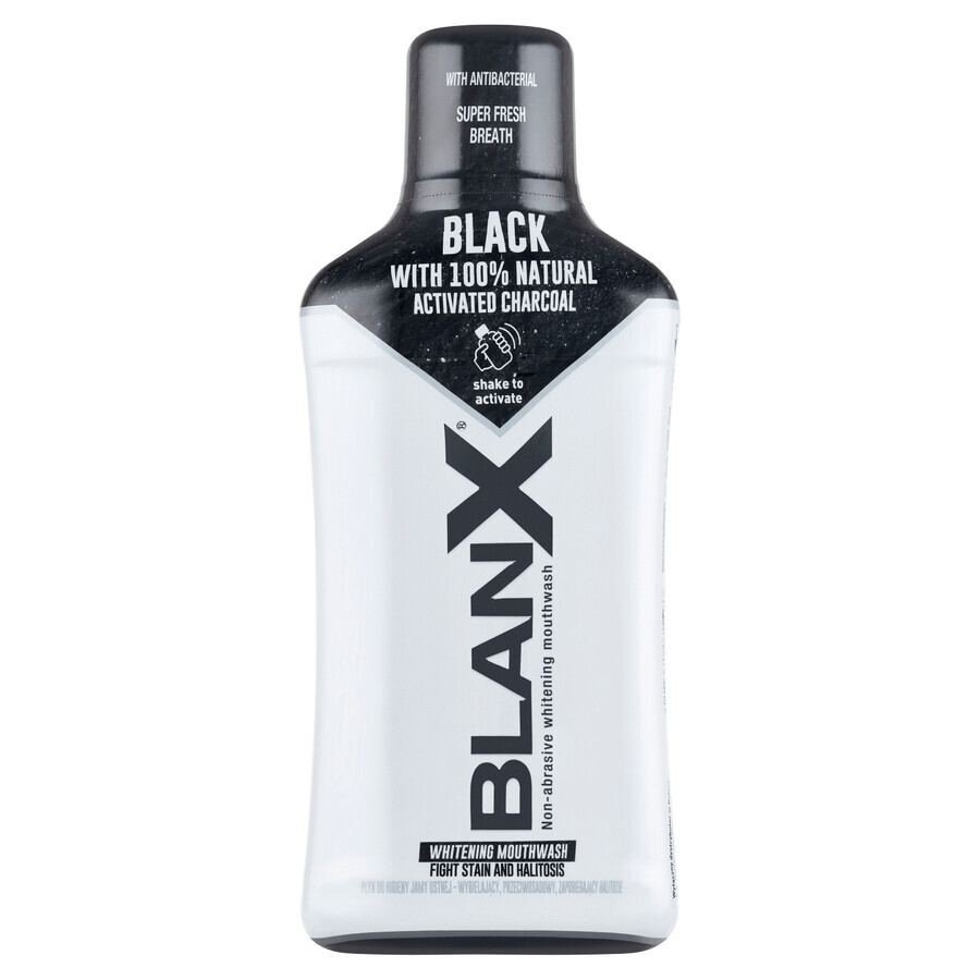 BlanX Black, apă de gură de albire cu cărbune activ, 500 ml