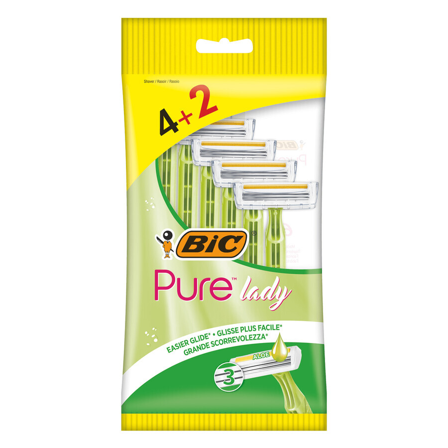 BIC Pure3 Lady, women's shaver, 6 pieces