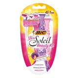 BIC Miss Soleil Beauty Kit, aparat de ras pentru femei, trei lame, 4 bucăți + trimmer