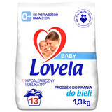 Lovela Baby, pudră pentru spălarea hainelor pentru copii, hipoalergenică, albă, de la naștere, 1.3 kg