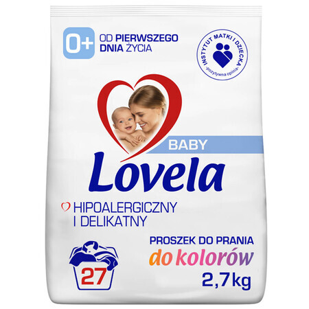 Lovela Baby, pudră pentru spălarea hainelor pentru copii, hipoalergenică, culoare, de la naștere, 2.7 kg