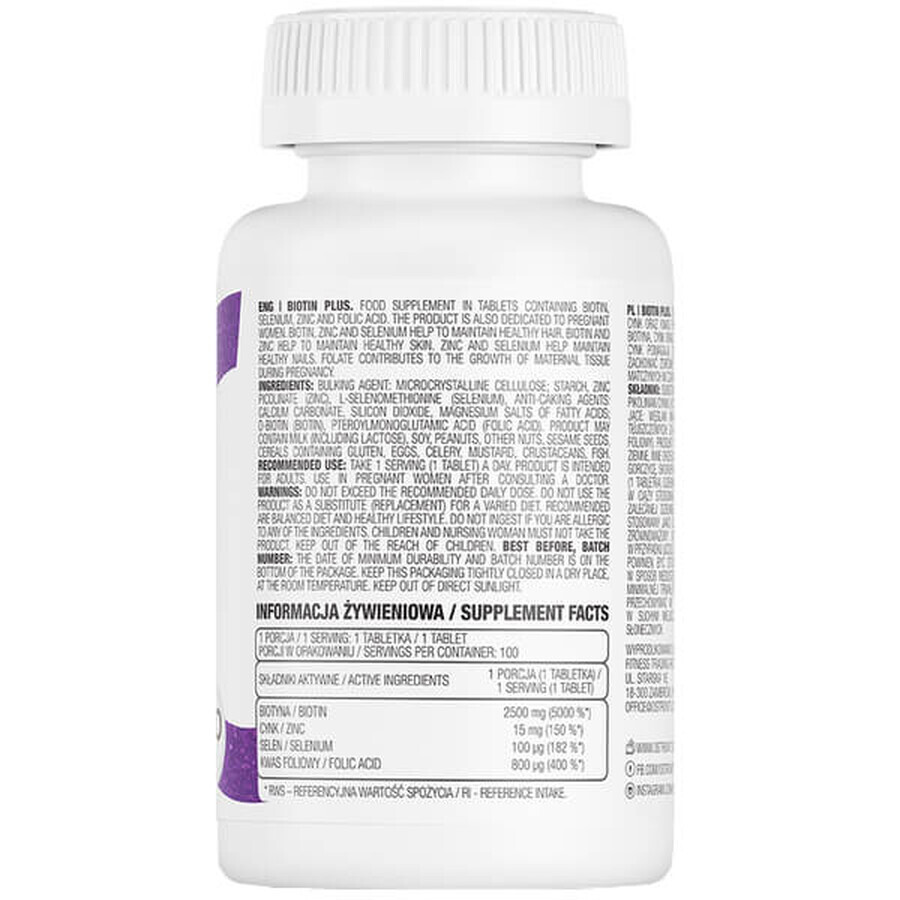 OstroVit Biotin Plus, 100 comprimate