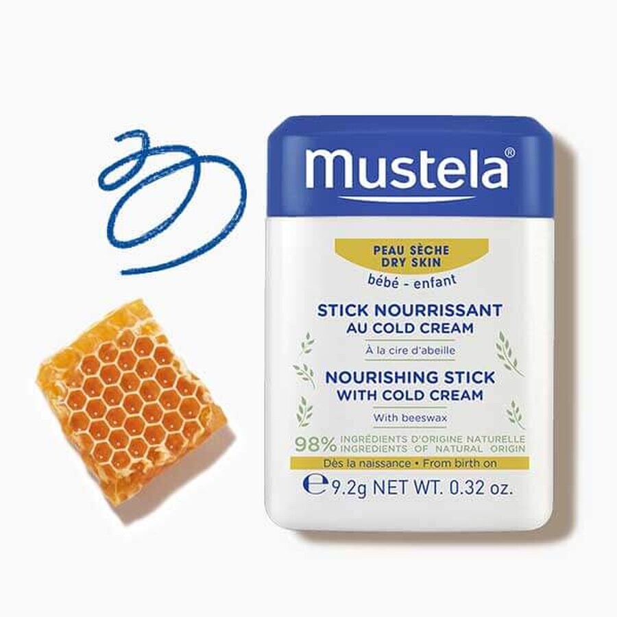 Mustela Bebe Enfant, beschermende stick met koude crème, vanaf de geboorte, 9,2 g