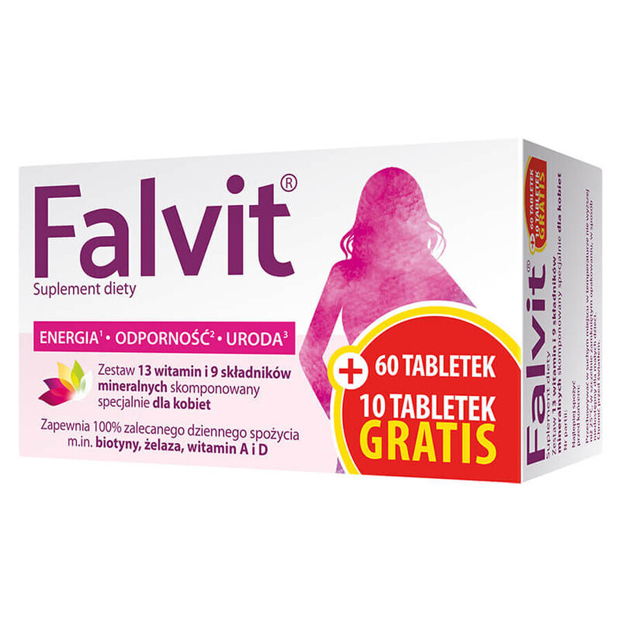 Falvit, 60 comprimate + 10 comprimate gratuite