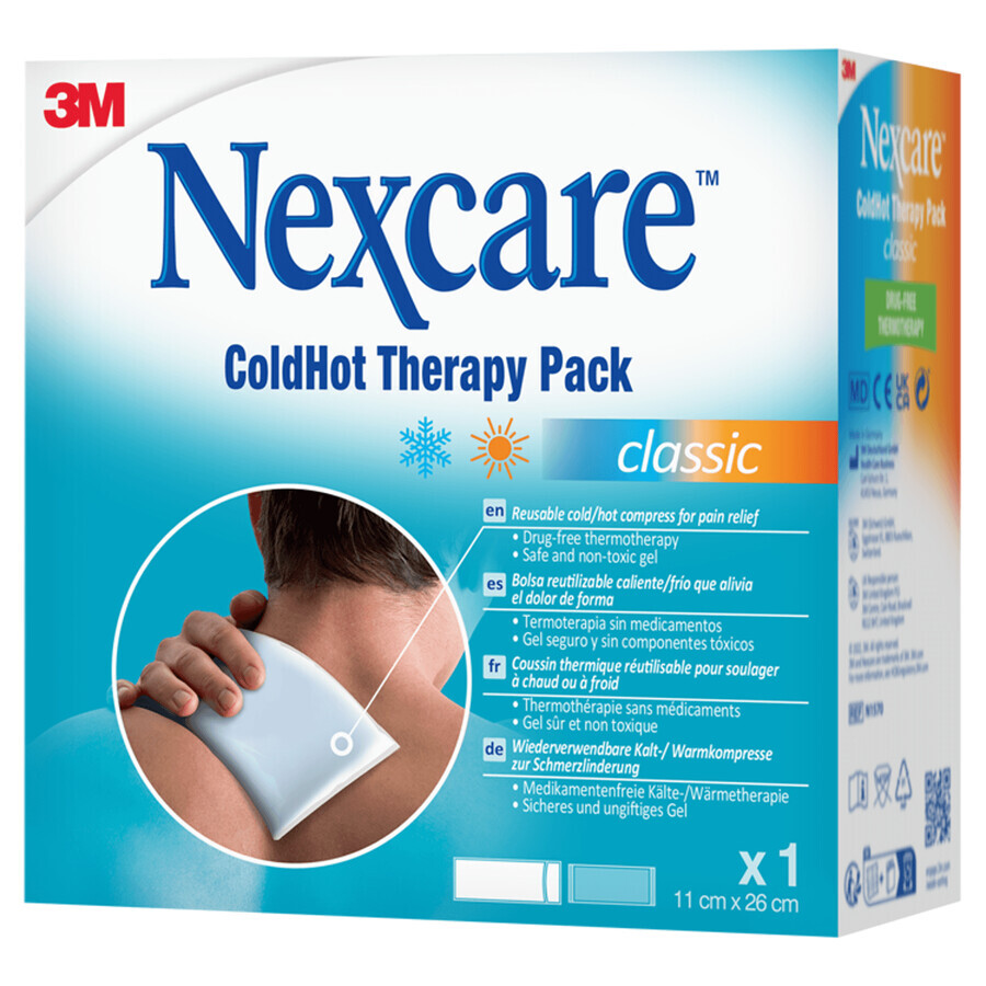 Nexcare ColdHot Classic, pachet de gel cald-rece, 11 cm x 26 cm, 1 buc