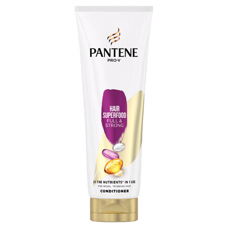 Pantene Pro-V Hair Superfood, acondicionador para cabello débil y fino, 200 ml